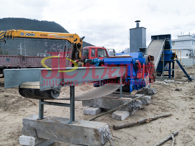 西藏鼓（gǔ）式削片機生（shēng）產線現場