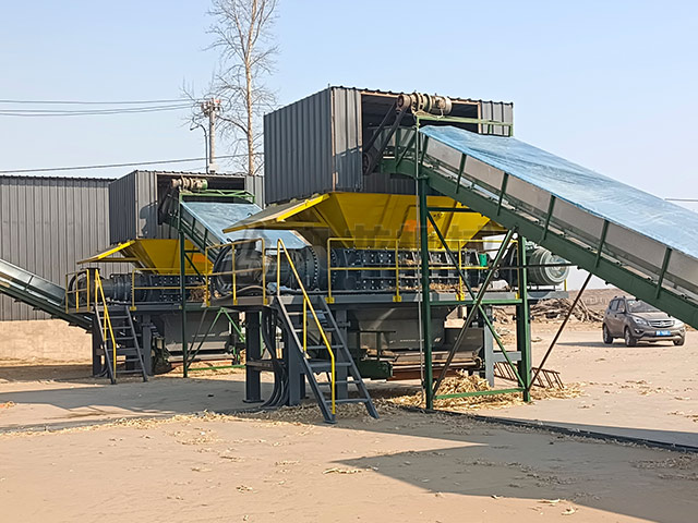 沈陽遼中黃貯(zhù)秸稈生產線現場