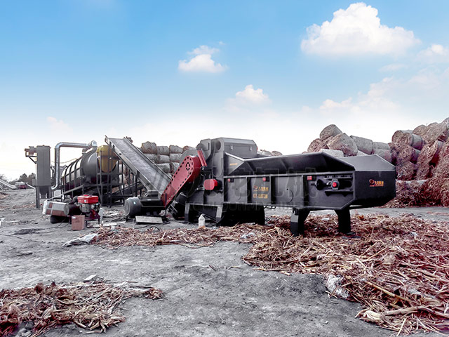 吉林梅河口稻草粉碎機(jī)生產現場
